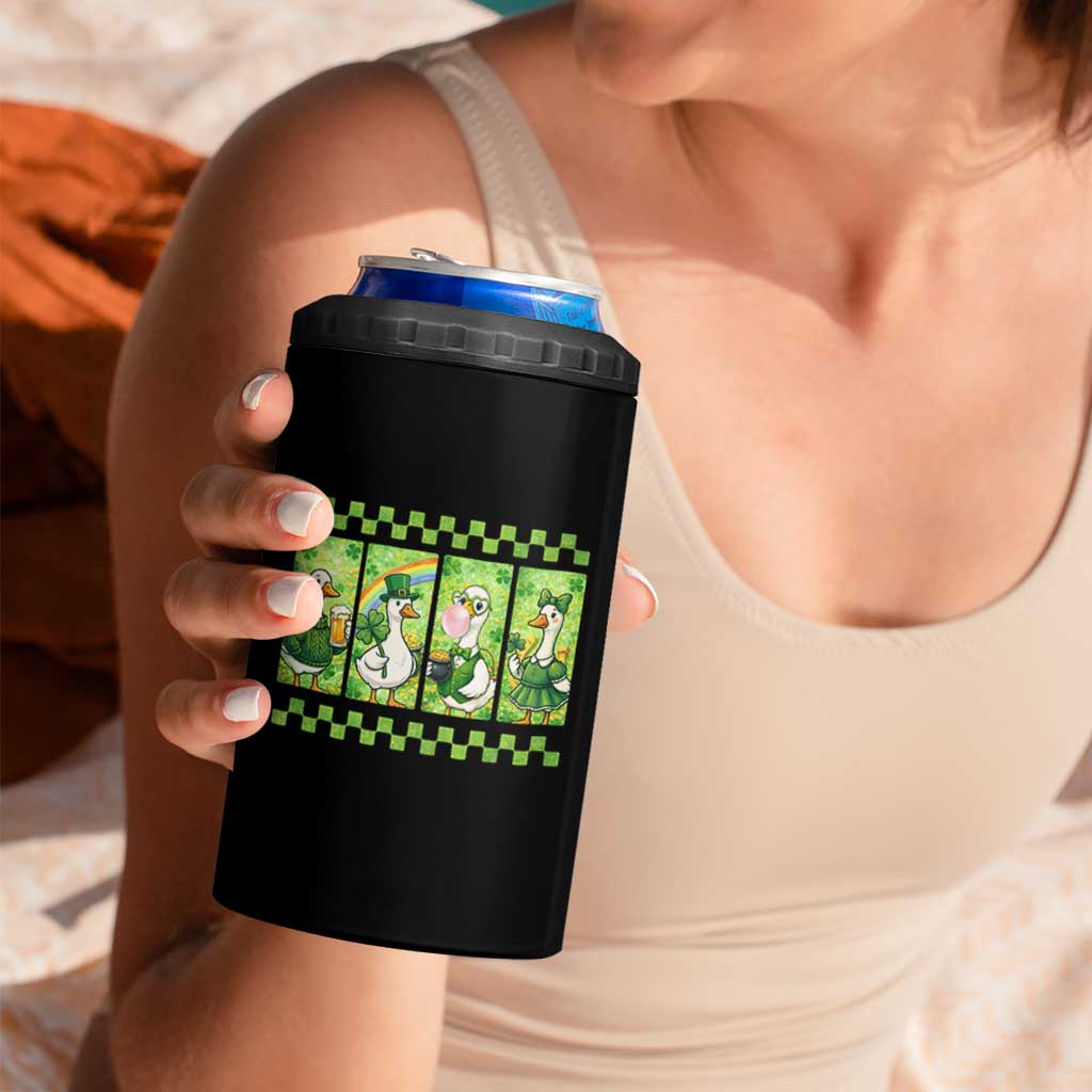 Funny Silly Irish Goose 4 in 1 Can Cooler Tumbler St Patricks Day Goose Lover Gift