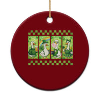 Funny Silly Irish Goose Ceramic Ornament St Patricks Day Goose Lover Gift