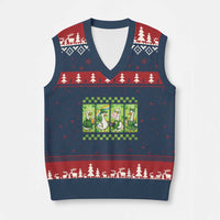 Funny Silly Irish Goose V-Neck Knit Sweater Vest St Patricks Day Goose Lover Gift
