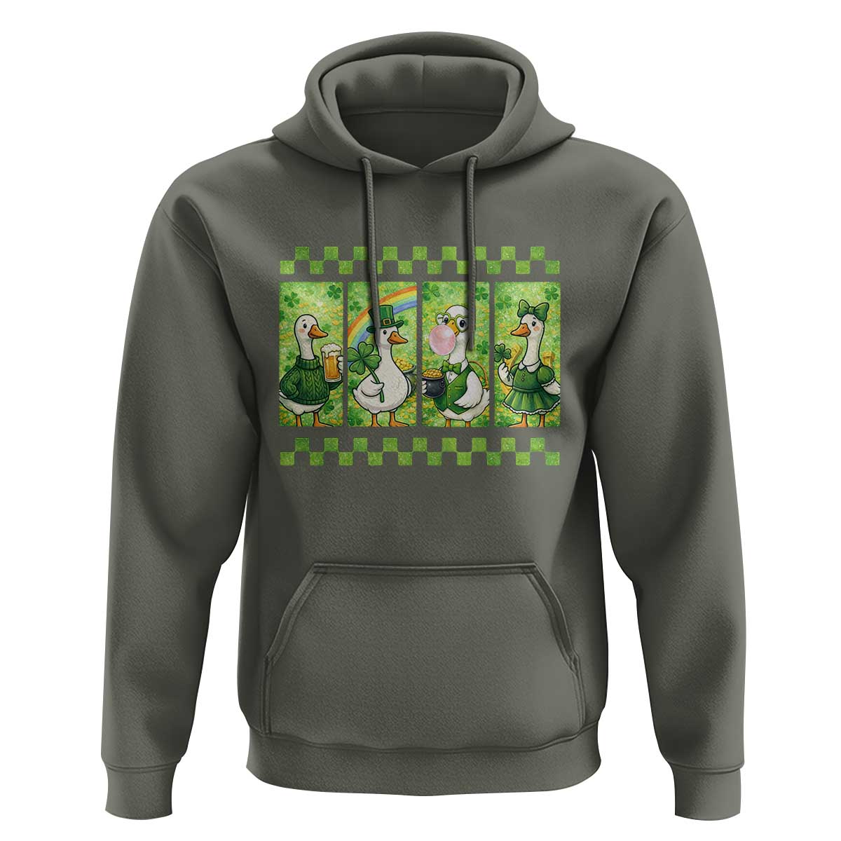 Funny Silly Irish Goose Hoodie St Patricks Day Goose Lover Gift