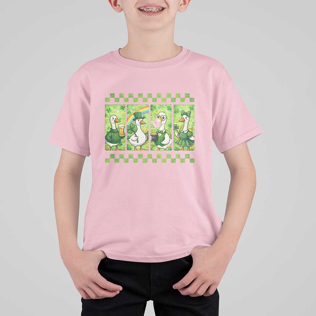 Funny Silly Irish Goose T Shirt For Kid St Patricks Day Goose Lover Gift