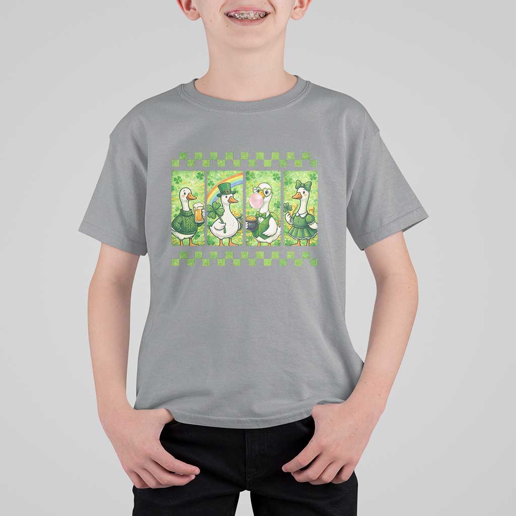 Funny Silly Irish Goose T Shirt For Kid St Patricks Day Goose Lover Gift