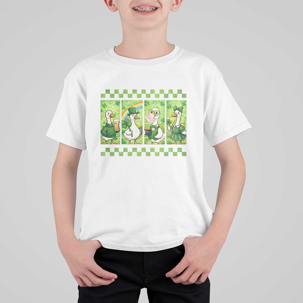 Funny Silly Irish Goose T Shirt For Kid St Patricks Day Goose Lover Gift