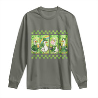 Funny Silly Irish Goose Long Sleeve Shirt St Patricks Day Goose Lover Gift