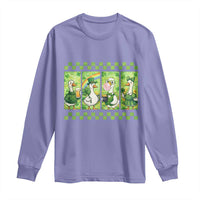 Funny Silly Irish Goose Long Sleeve Shirt St Patricks Day Goose Lover Gift