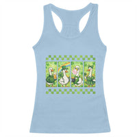 Funny Silly Irish Goose Racerback Tank Top St Patricks Day Goose Lover Gift