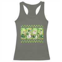 Funny Silly Irish Goose Racerback Tank Top St Patricks Day Goose Lover Gift