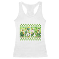 Funny Silly Irish Goose Racerback Tank Top St Patricks Day Goose Lover Gift