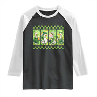 Funny Silly Irish Goose Raglan Shirt St Patricks Day Goose Lover Gift