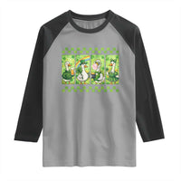 Funny Silly Irish Goose Raglan Shirt St Patricks Day Goose Lover Gift