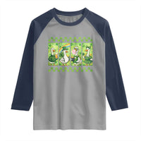 Funny Silly Irish Goose Raglan Shirt St Patricks Day Goose Lover Gift