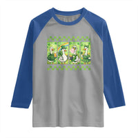 Funny Silly Irish Goose Raglan Shirt St Patricks Day Goose Lover Gift