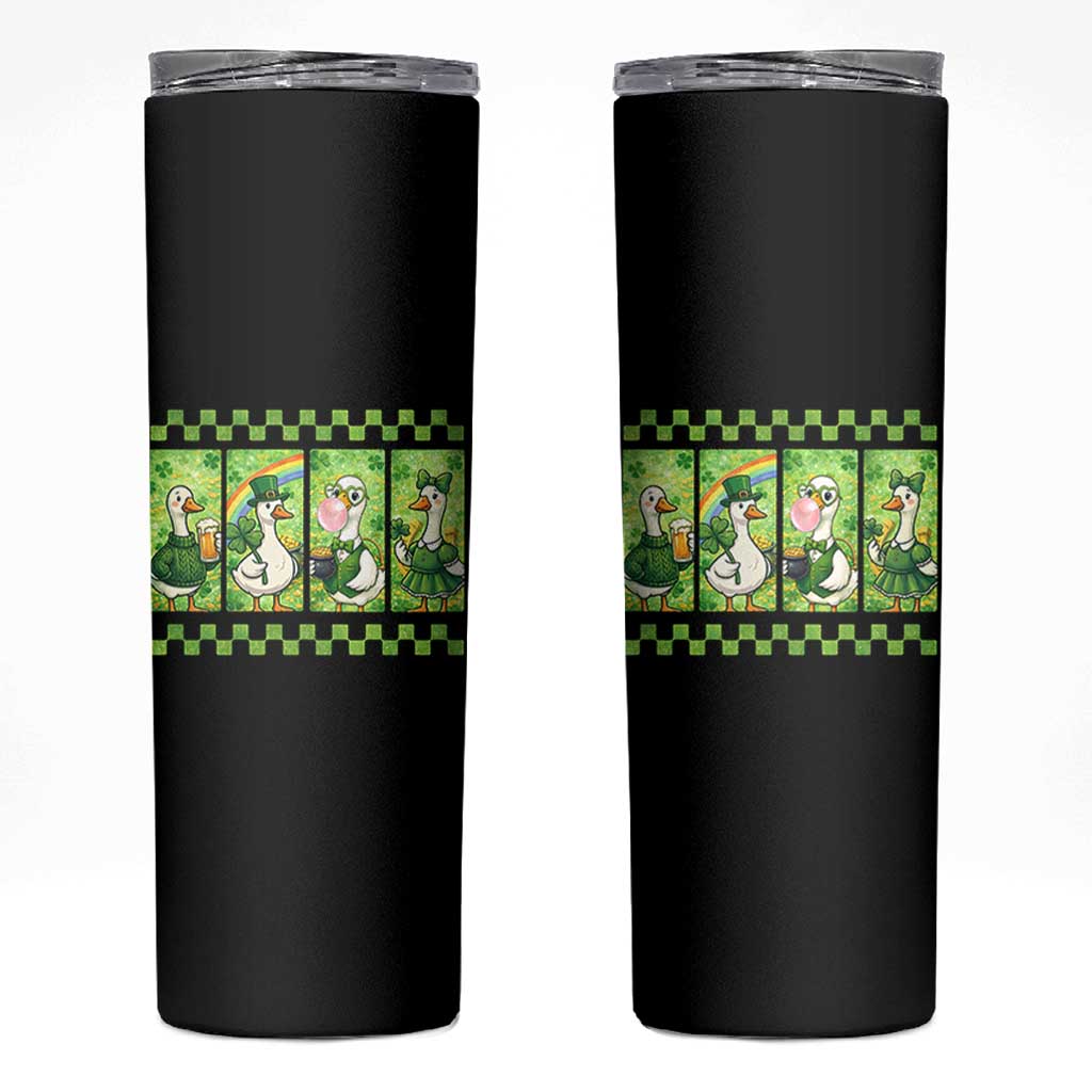 Funny Silly Irish Goose Skinny Tumbler St Patricks Day Goose Lover Gift
