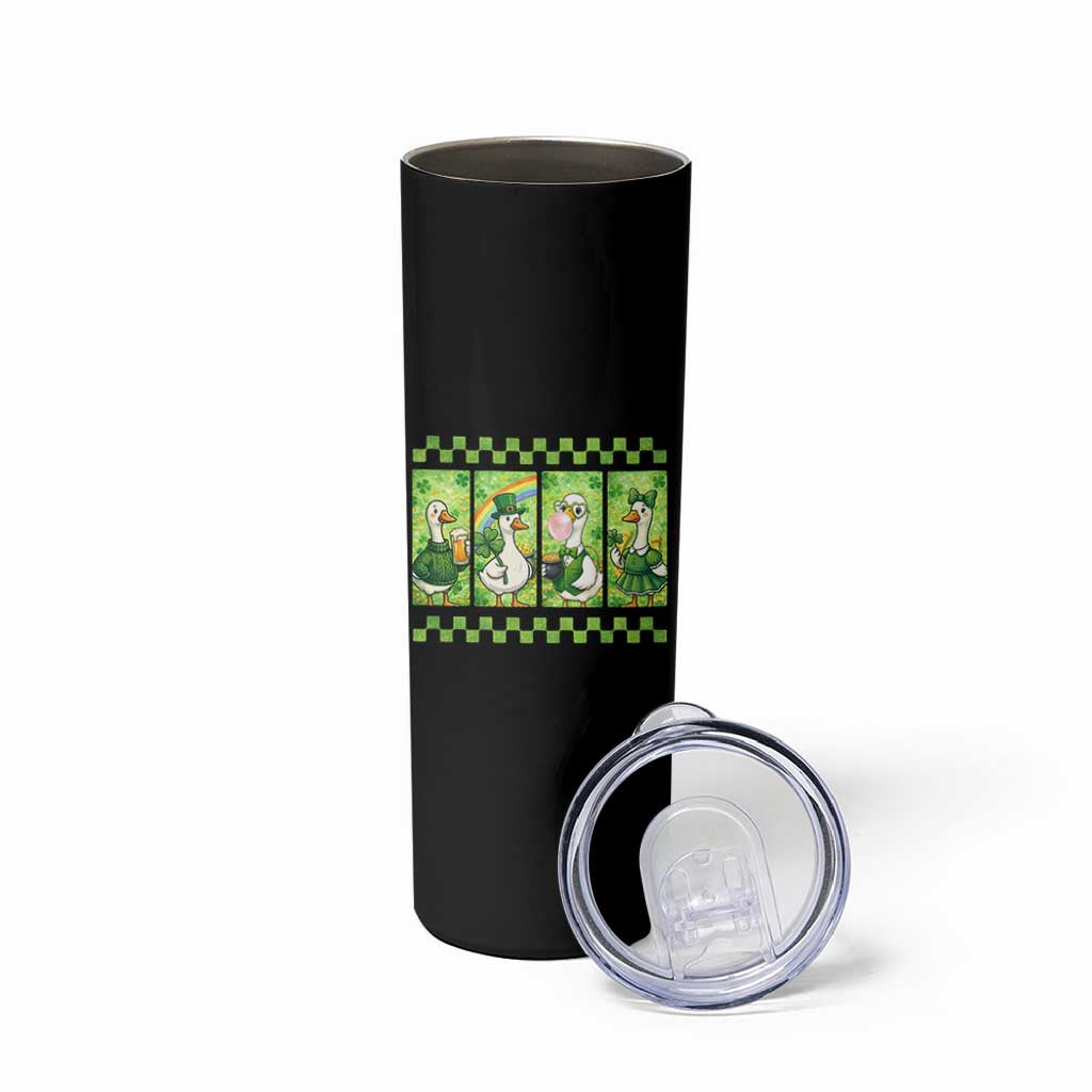 Funny Silly Irish Goose Skinny Tumbler St Patricks Day Goose Lover Gift