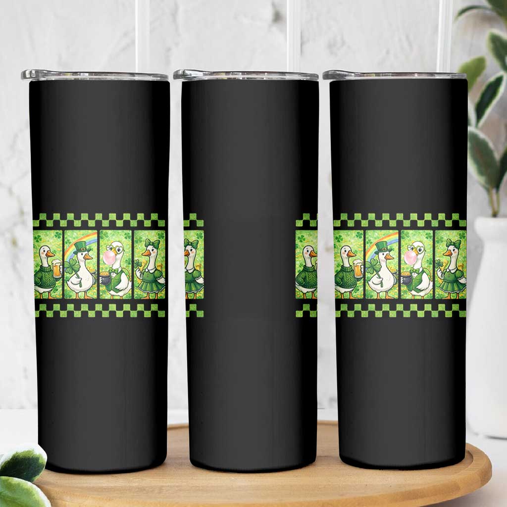 Funny Silly Irish Goose Skinny Tumbler St Patricks Day Goose Lover Gift