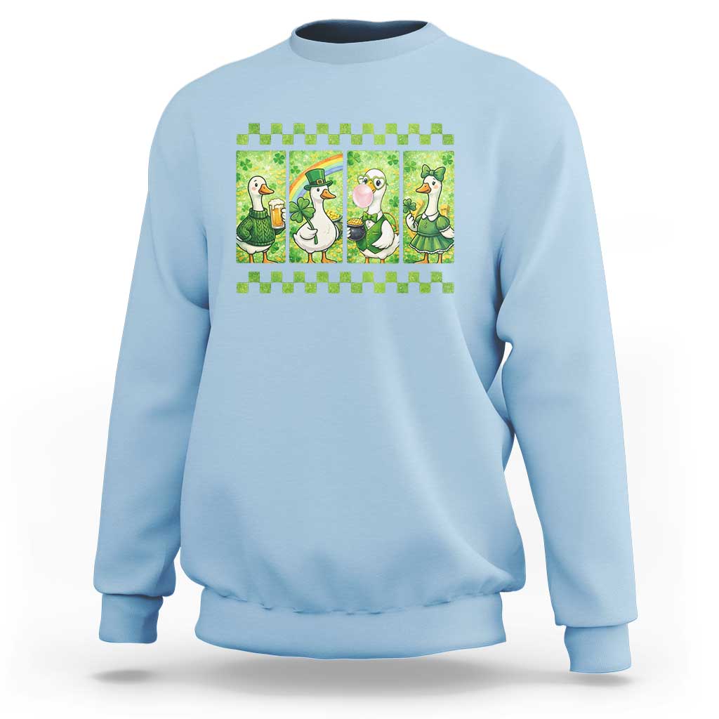 Funny Silly Irish Goose Sweatshirt St Patricks Day Goose Lover Gift