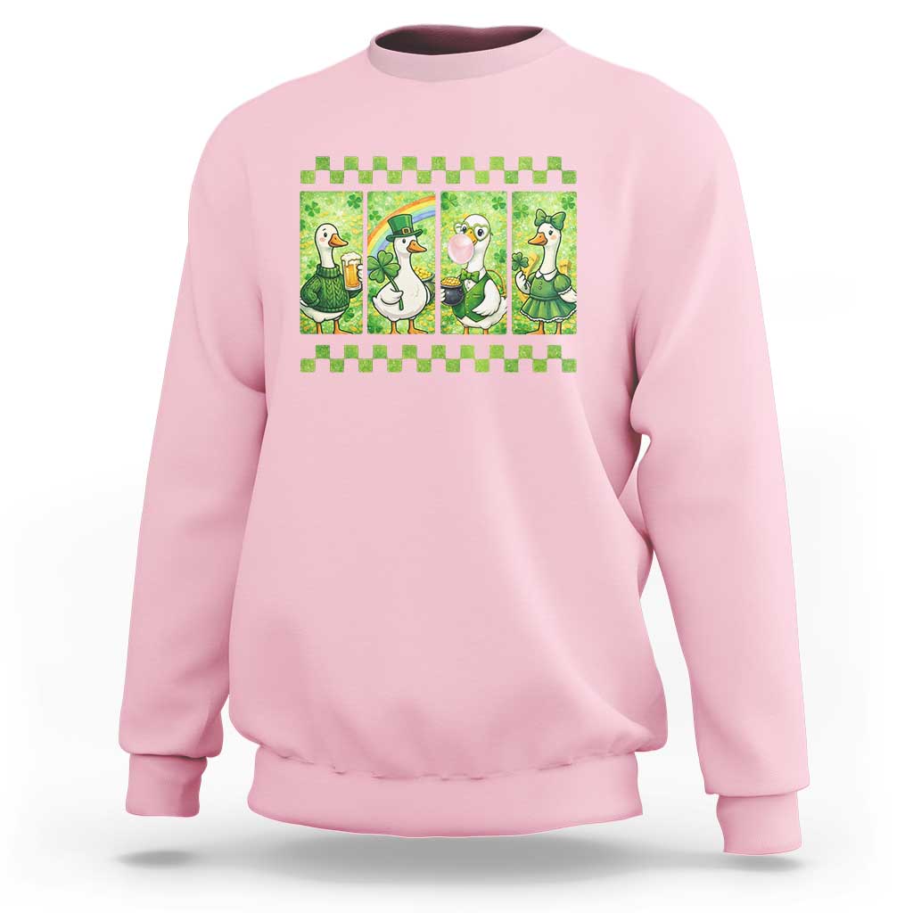 Funny Silly Irish Goose Sweatshirt St Patricks Day Goose Lover Gift