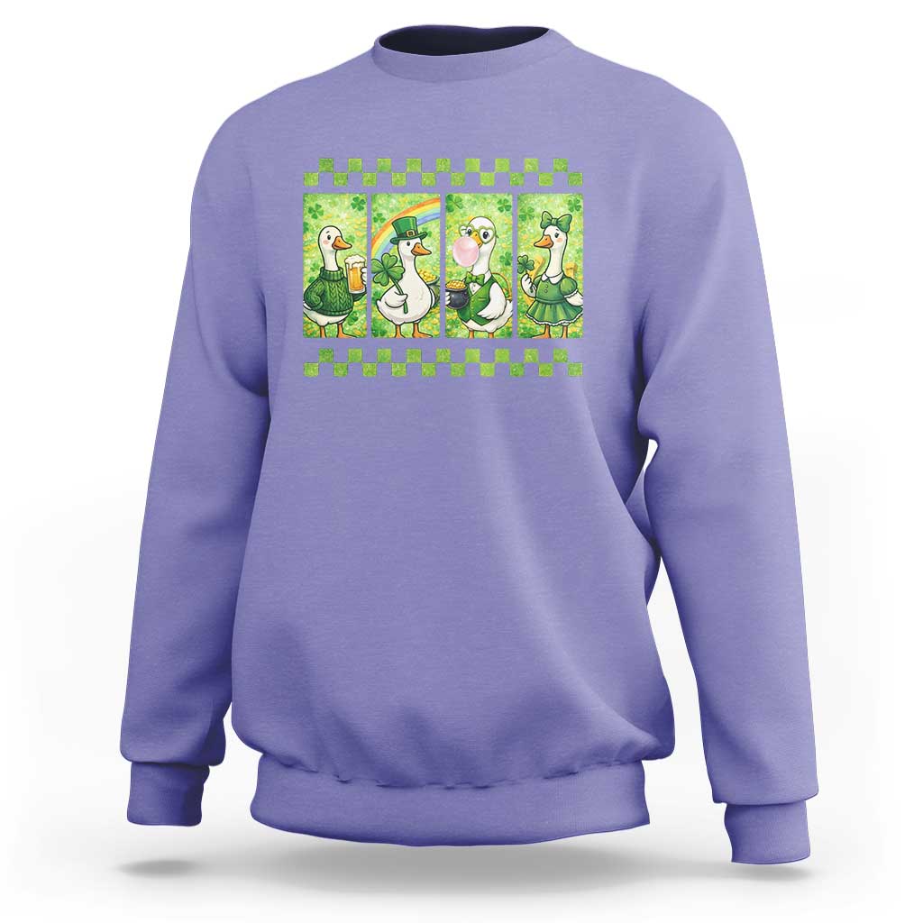 Funny Silly Irish Goose Sweatshirt St Patricks Day Goose Lover Gift