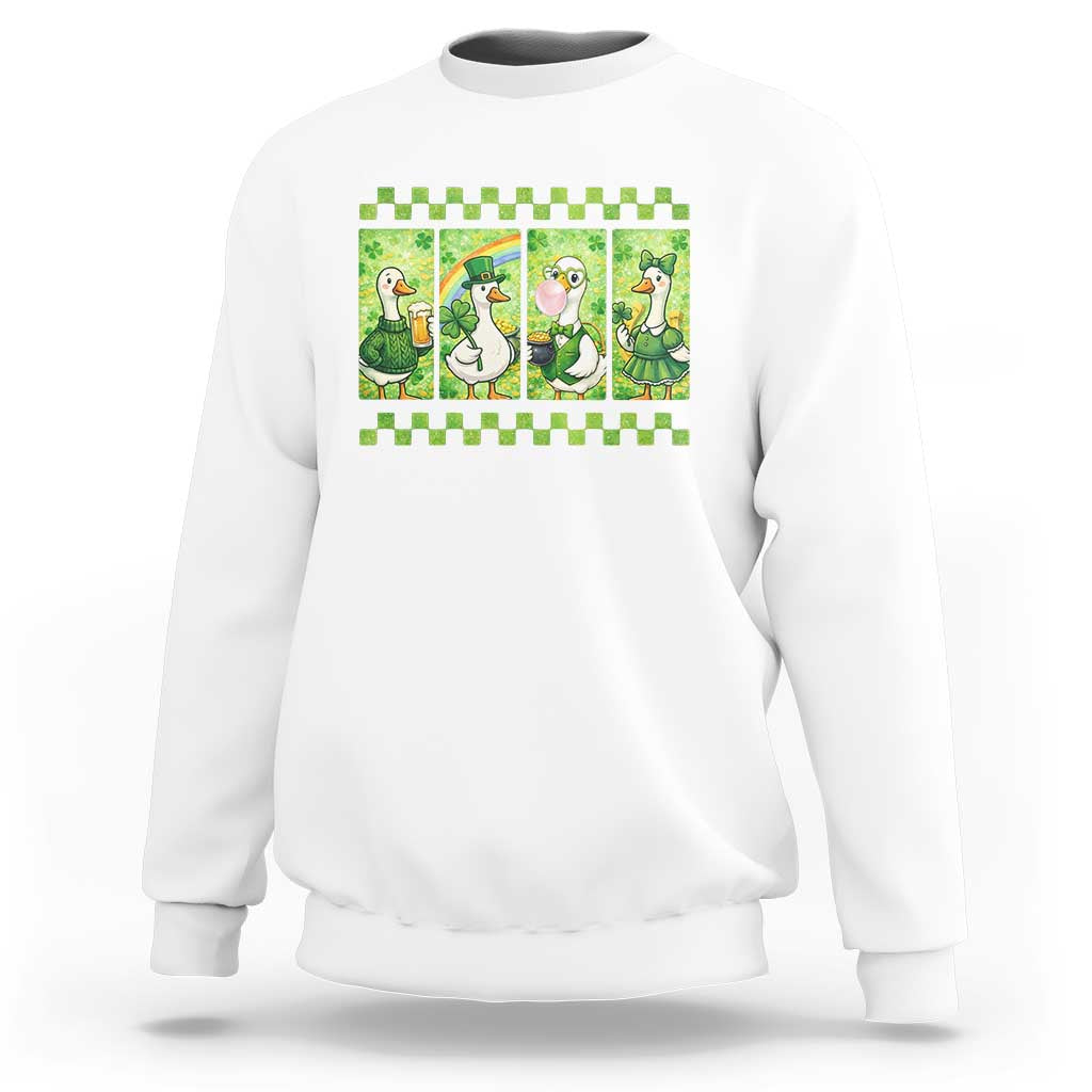 Funny Silly Irish Goose Sweatshirt St Patricks Day Goose Lover Gift