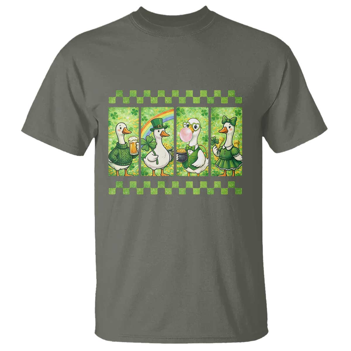 Funny Silly Irish Goose T Shirt St Patricks Day Goose Lover Gift