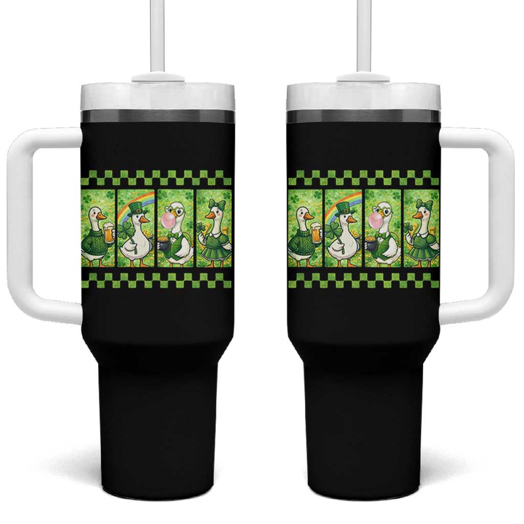 Funny Silly Irish Goose Tumbler With Handle St Patricks Day Goose Lover Gift