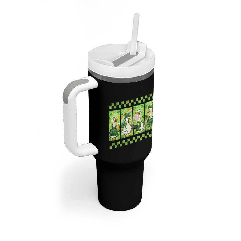 Funny Silly Irish Goose Tumbler With Handle St Patricks Day Goose Lover Gift