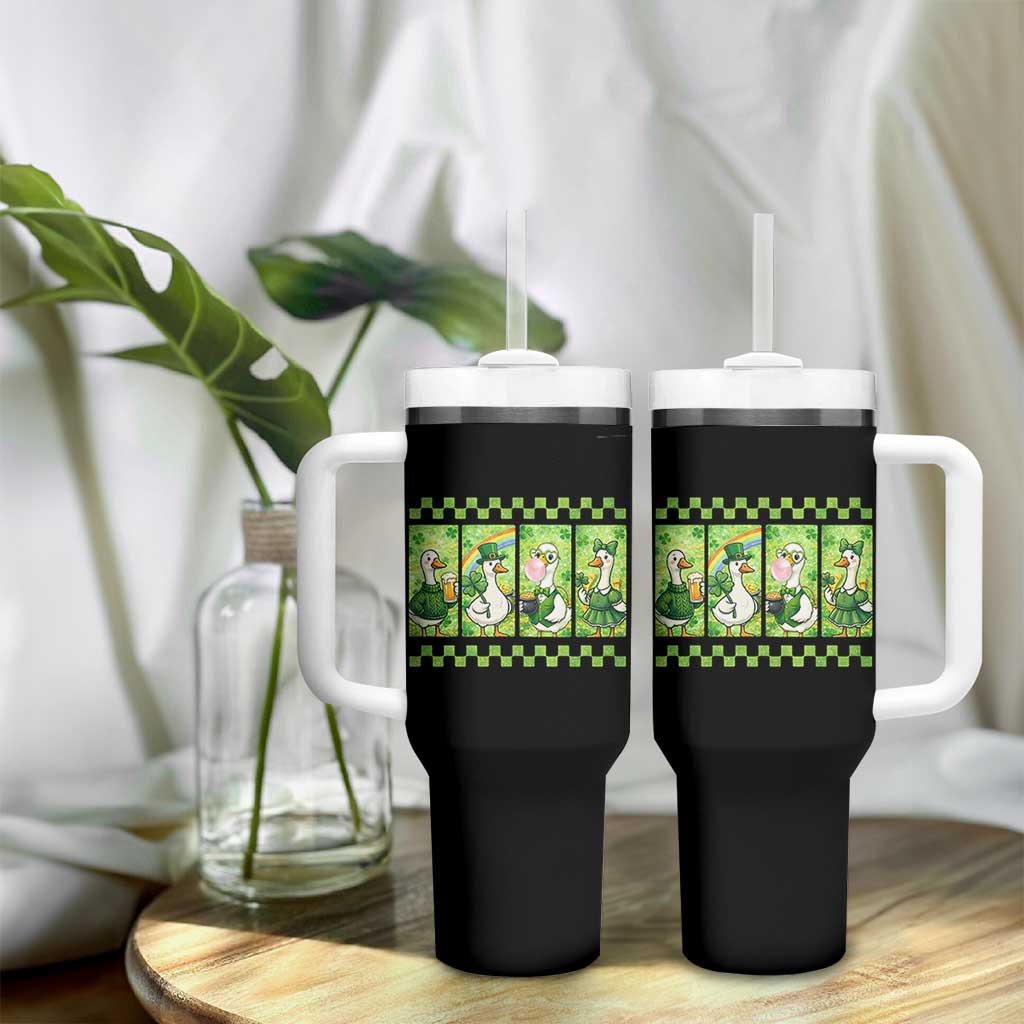 Funny Silly Irish Goose Tumbler With Handle St Patricks Day Goose Lover Gift