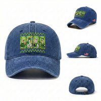 Funny Silly Irish Goose Washed Cotton Baseball Cap St Patricks Day Goose Lover Gift