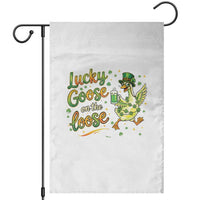 Retro Clover Duck Garden Flag Lucky Goose On The Loose