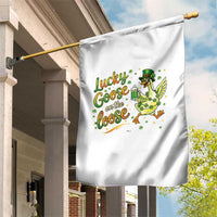 Retro Clover Duck Garden Flag Lucky Goose On The Loose