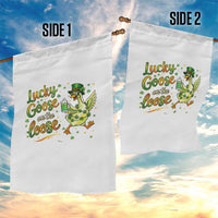 Retro Clover Duck Garden Flag Lucky Goose On The Loose