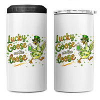 Retro Clover Duck 4 in 1 Can Cooler Tumbler Lucky Goose On The Loose