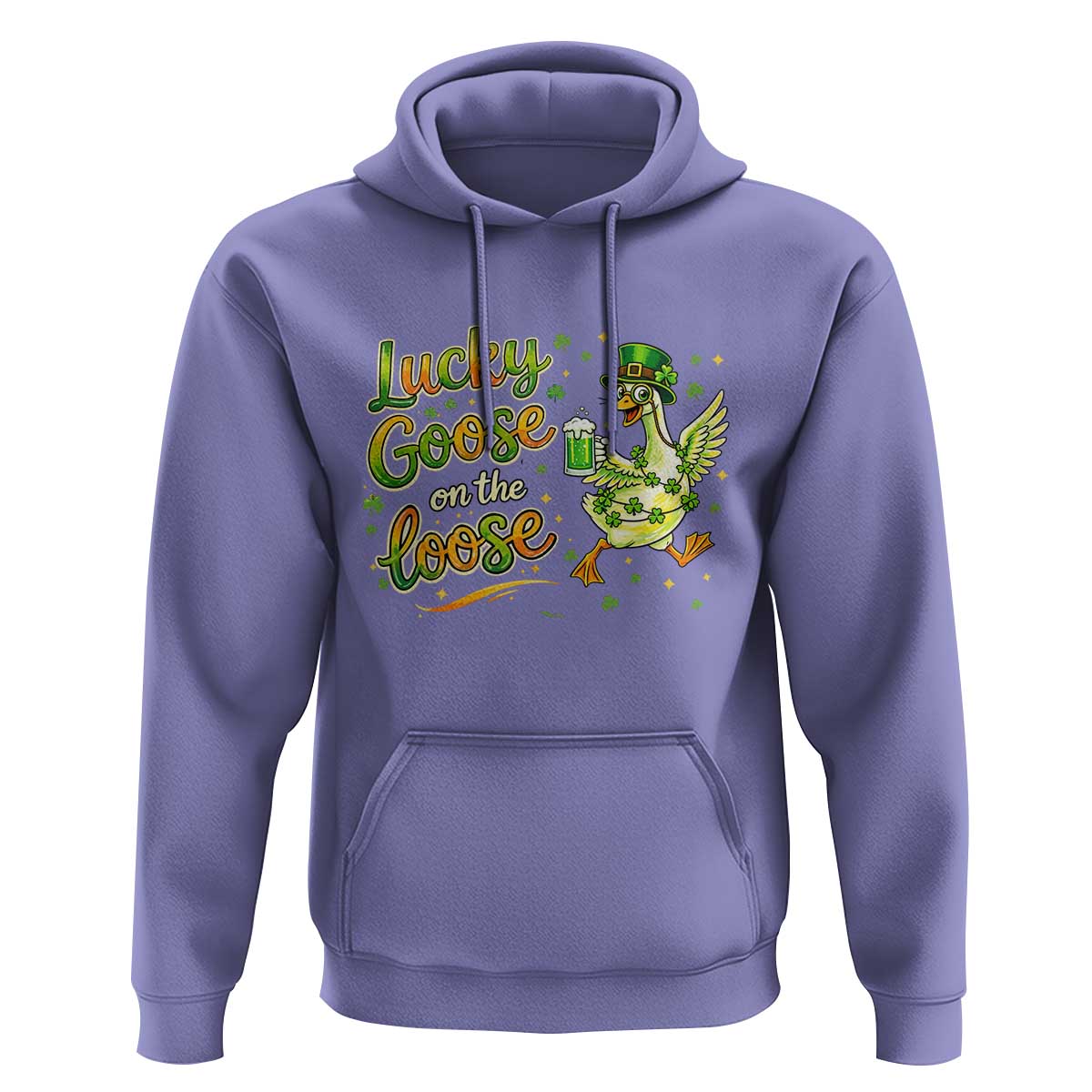 Retro Clover Duck Hoodie Lucky Goose On The Loose