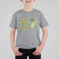 Retro Clover Duck T Shirt For Kid Lucky Goose On The Loose