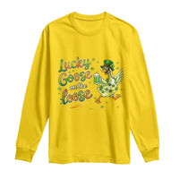 Retro Clover Duck Long Sleeve Shirt Lucky Goose On The Loose