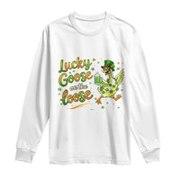Retro Clover Duck Long Sleeve Shirt Lucky Goose On The Loose