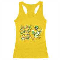 Retro Clover Duck Racerback Tank Top Lucky Goose On The Loose