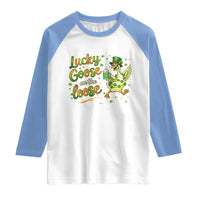 Retro Clover Duck Raglan Shirt Lucky Goose On The Loose