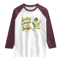 Retro Clover Duck Raglan Shirt Lucky Goose On The Loose