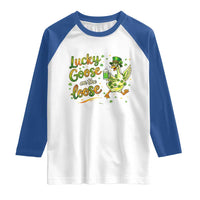 Retro Clover Duck Raglan Shirt Lucky Goose On The Loose