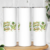 Retro Clover Duck Skinny Tumbler Lucky Goose On The Loose