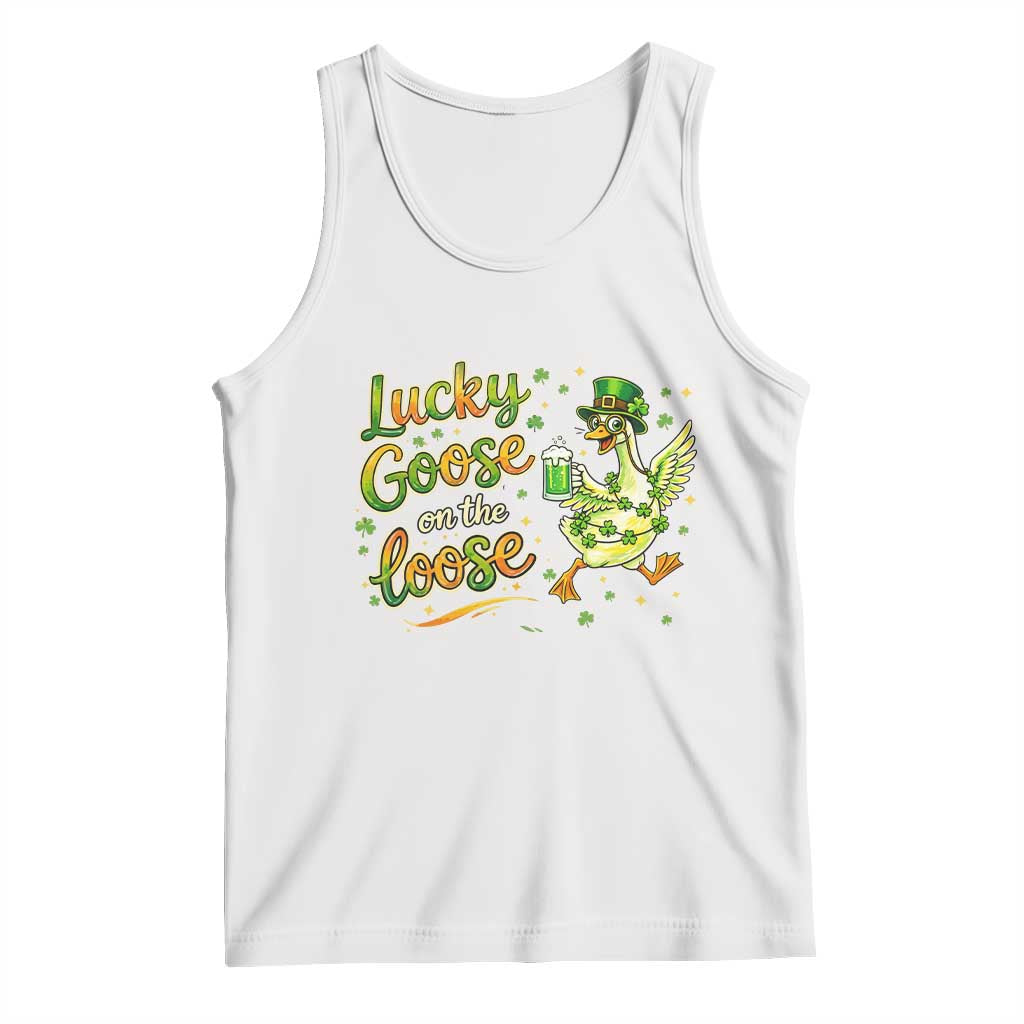 Retro Clover Duck Tank Top Lucky Goose On The Loose