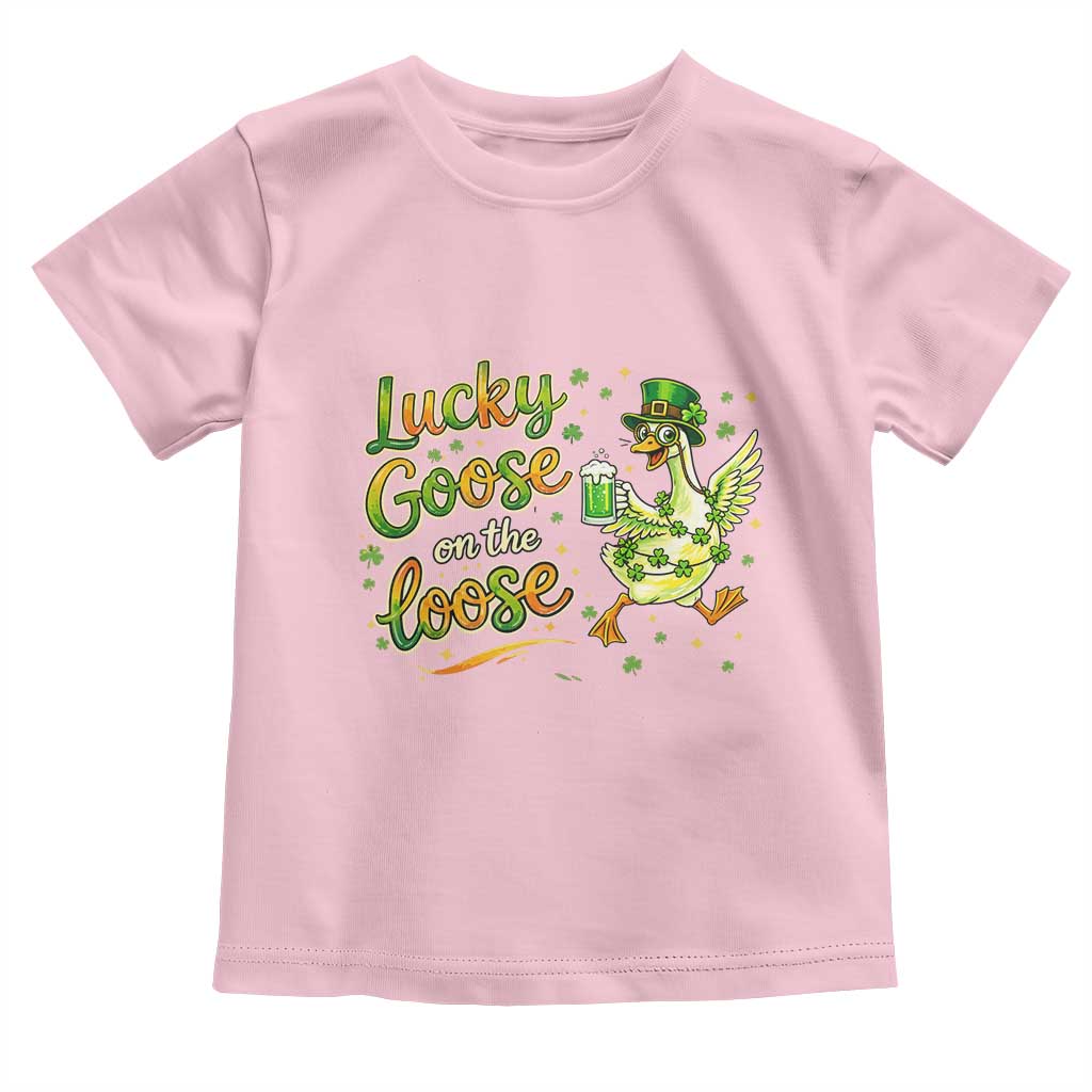 Retro Clover Duck Toddler T Shirt Lucky Goose On The Loose