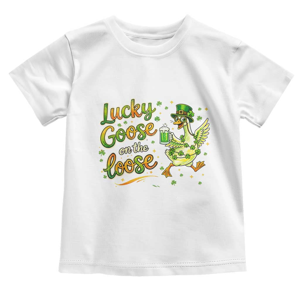 Retro Clover Duck Toddler T Shirt Lucky Goose On The Loose