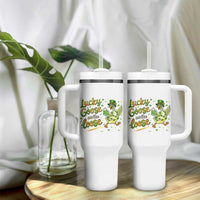 Retro Clover Duck Tumbler With Handle Lucky Goose On The Loose