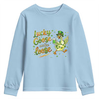 Retro Clover Duck Youth Sweatshirt Lucky Goose On The Loose