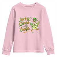 Retro Clover Duck Youth Sweatshirt Lucky Goose On The Loose