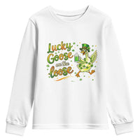 Retro Clover Duck Youth Sweatshirt Lucky Goose On The Loose