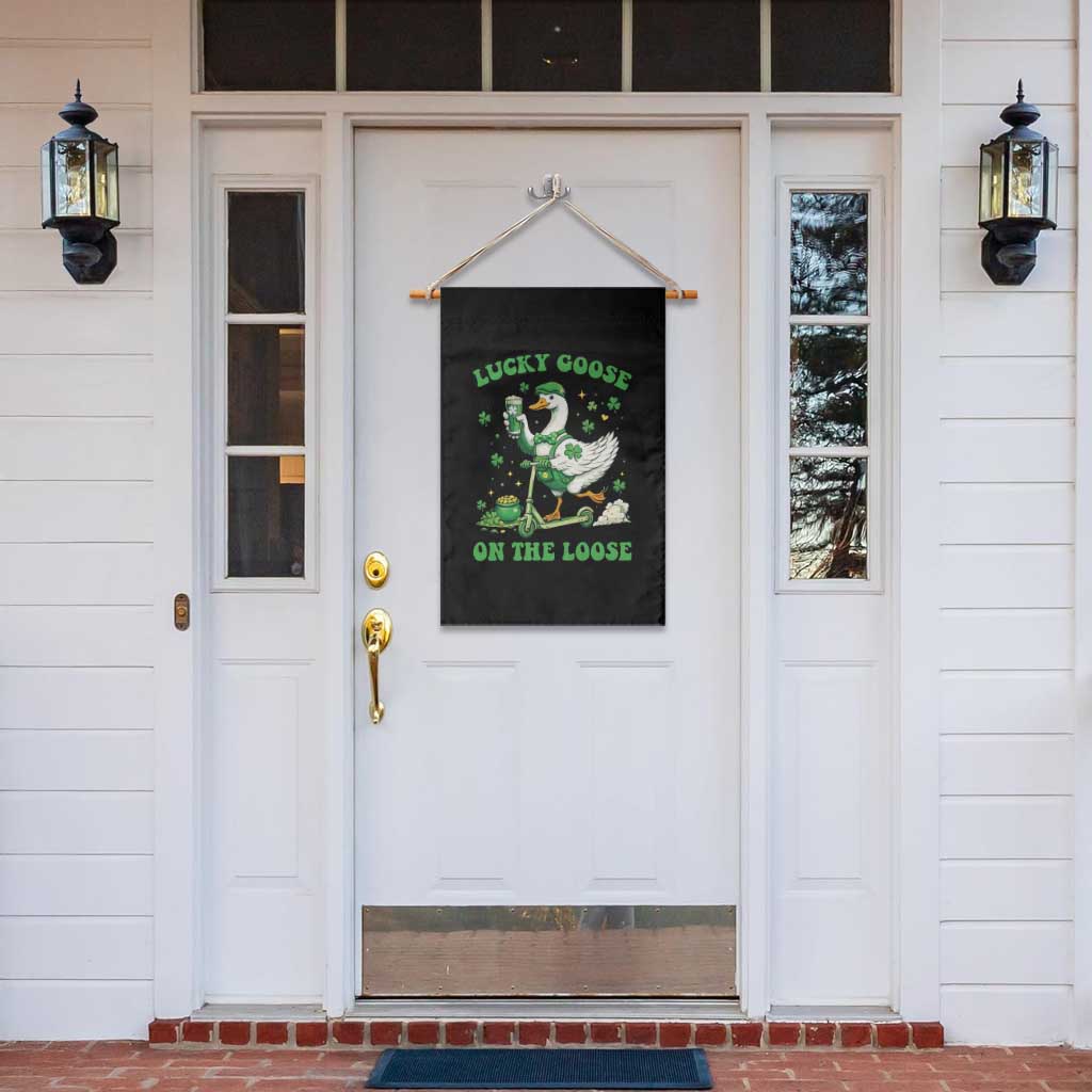 Funny Irish Goose Lover Garden Flag Lucky Goose On The Loose