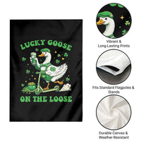 Funny Irish Goose Lover Garden Flag Lucky Goose On The Loose
